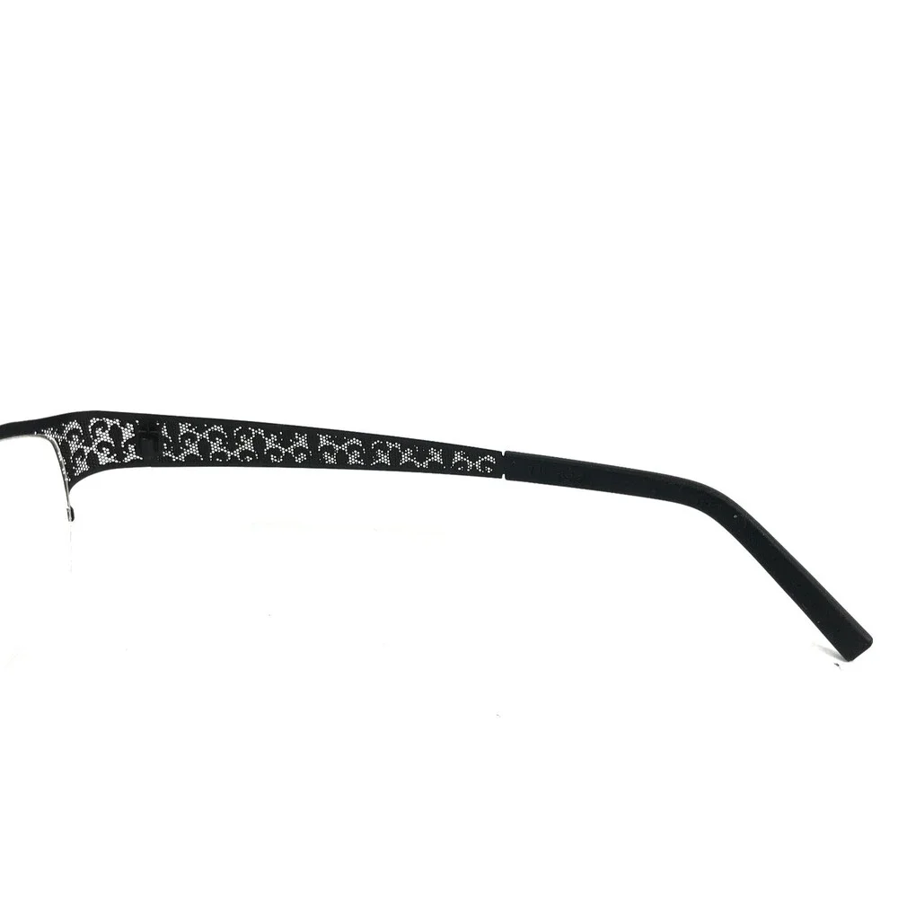 J.F. Rey Eyeglasses Frames JF2558 0500 Black Mesh Fleur De Lis 52-16-132